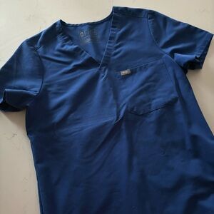 Figs Royal Blue Scrub Top